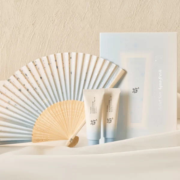 Relief Sun Aqua-Fresh Set Sunscreen and Folding Fan from Beauty of Joseon