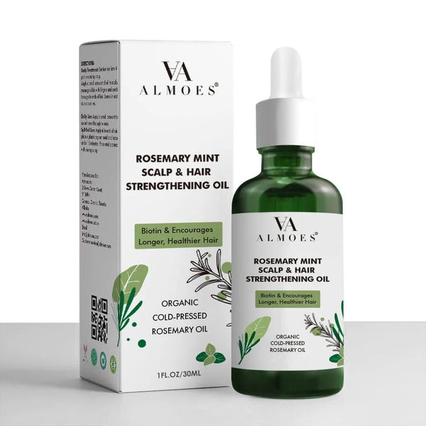 ALMOES Rosemary &amp; Mint Serum, Cold Pressed, with Rich Vitamin Formula