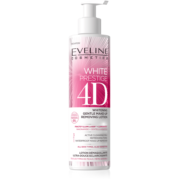 Eveline White Prestige 4D Make-up Removal Whitening Lotion - 245 ml