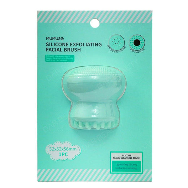 Silicone skin exfoliation brush - green