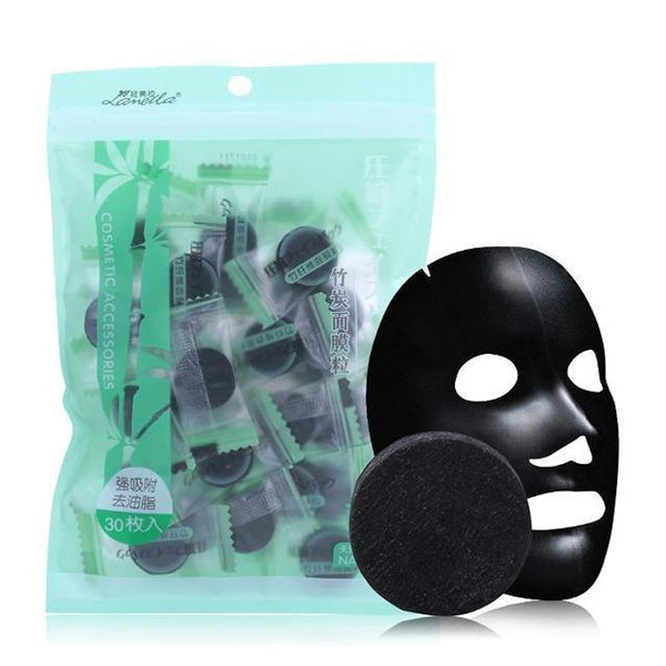 Black Compressed Face Mask - 30 Pieces