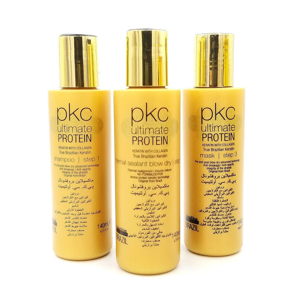 Hair straightening kit with professional keratin protein - 3 steps