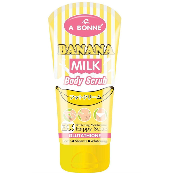 مقشر الحليب وقشر الموز - 250ج | Banana Body Milk Happy Scrub Shower - 250g | A Bonne