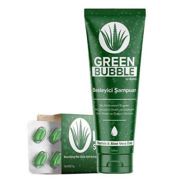 Green bubble shampoo + keratin botox capsules